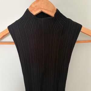GAP Black Ribbed Knit Dress